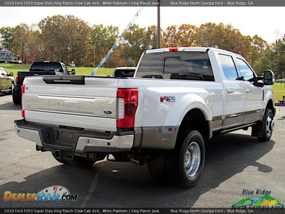 2019 Ford F350 Super Duty King Ranch Crew Cab 4x4 White Platinum / King Ranch Java Photo #5