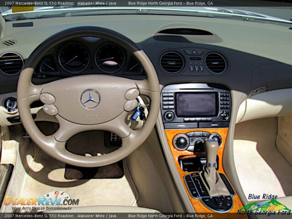 2007 Mercedes-Benz SL 550 Roadster Alabaster White / Java Photo #16