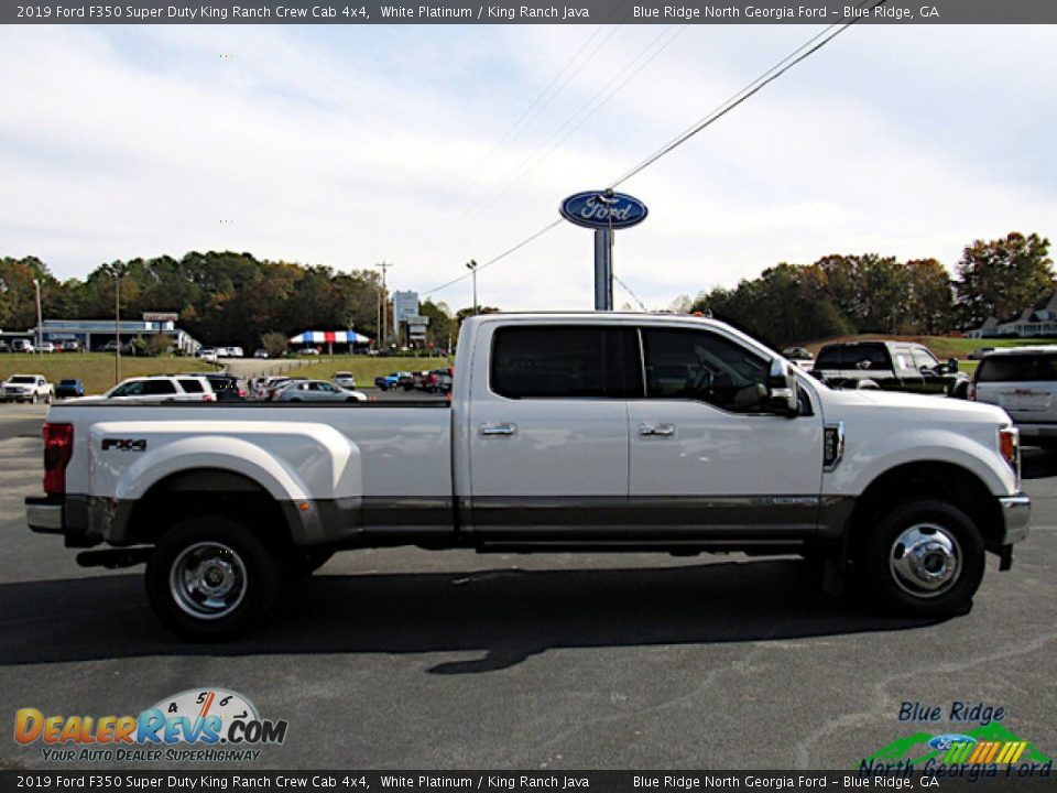 2019 Ford F350 Super Duty King Ranch Crew Cab 4x4 White Platinum / King Ranch Java Photo #6