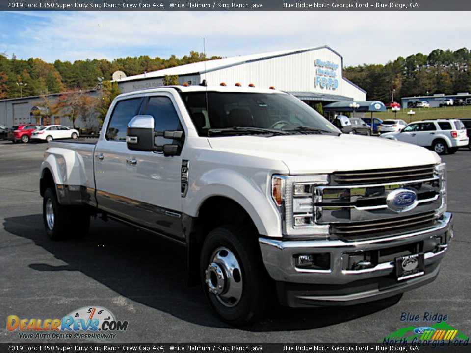 2019 Ford F350 Super Duty King Ranch Crew Cab 4x4 White Platinum / King Ranch Java Photo #7