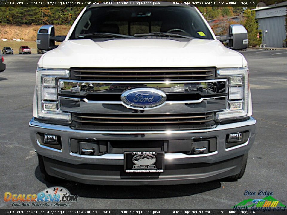 2019 Ford F350 Super Duty King Ranch Crew Cab 4x4 White Platinum / King Ranch Java Photo #8