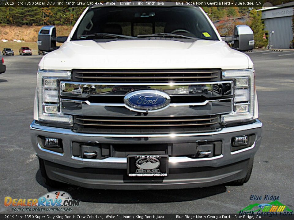 2019 Ford F350 Super Duty King Ranch Crew Cab 4x4 White Platinum / King Ranch Java Photo #8