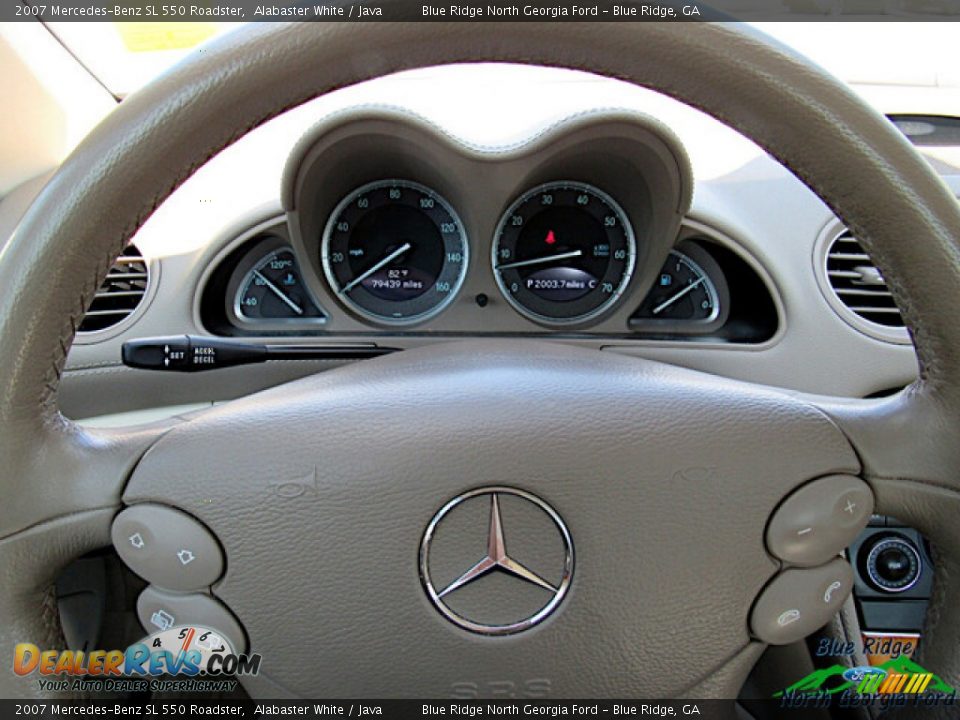 2007 Mercedes-Benz SL 550 Roadster Alabaster White / Java Photo #20