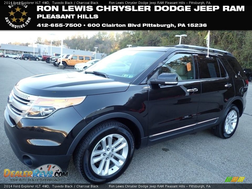 2014 Ford Explorer XLT 4WD Tuxedo Black / Charcoal Black Photo #1