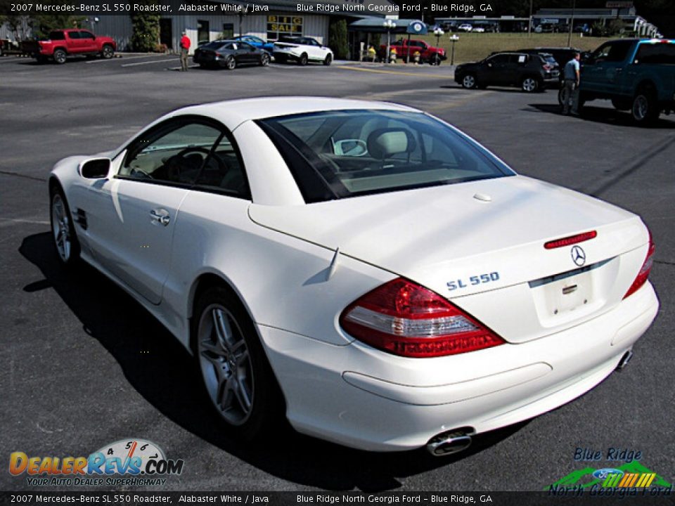 2007 Mercedes-Benz SL 550 Roadster Alabaster White / Java Photo #26