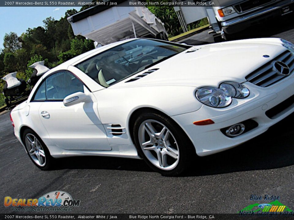 2007 Mercedes-Benz SL 550 Roadster Alabaster White / Java Photo #29