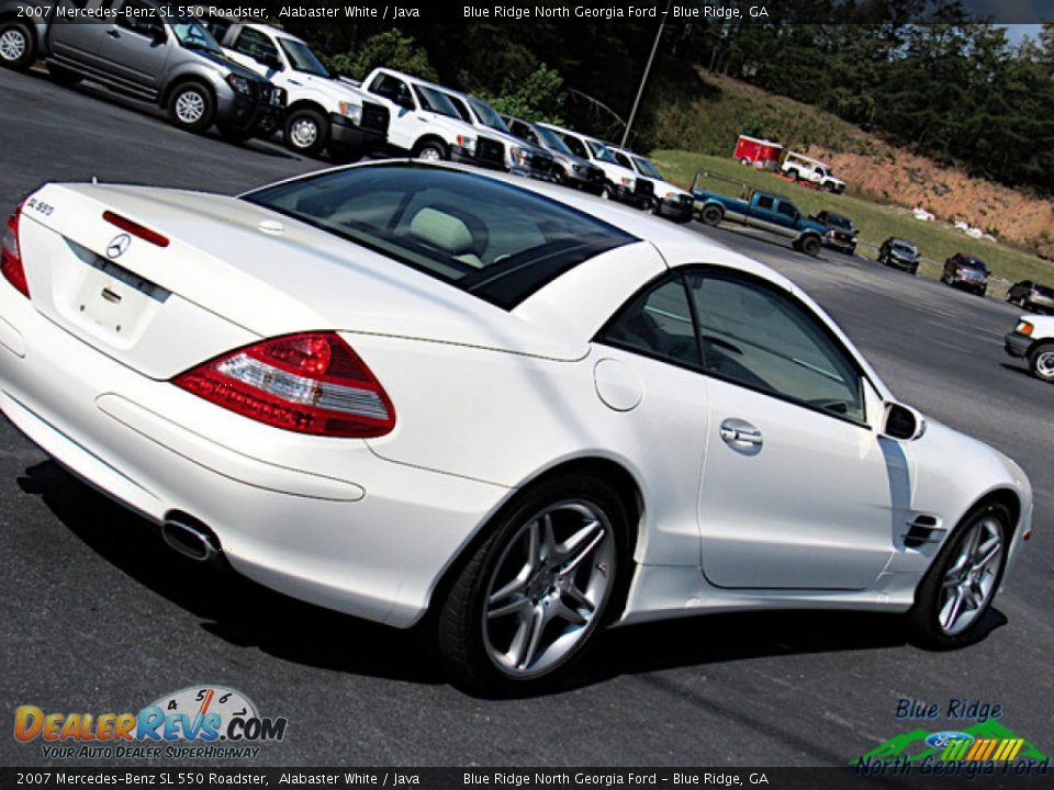 2007 Mercedes-Benz SL 550 Roadster Alabaster White / Java Photo #30