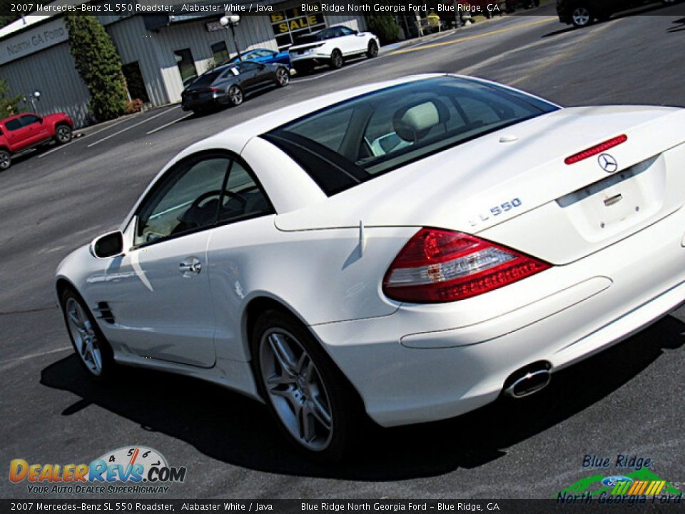 2007 Mercedes-Benz SL 550 Roadster Alabaster White / Java Photo #31