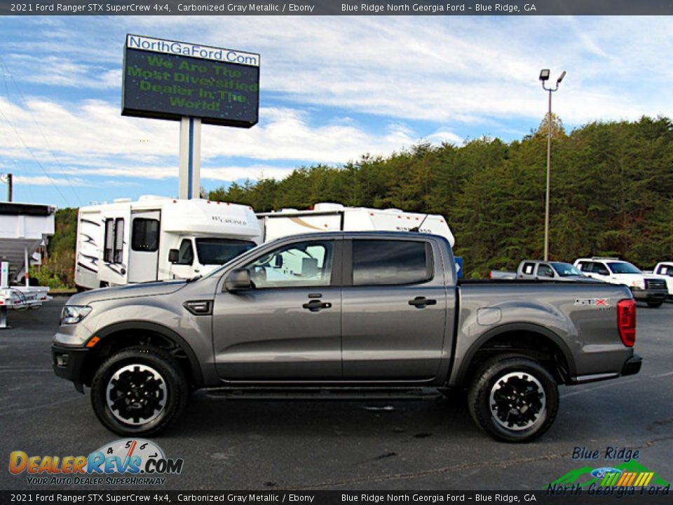 2021 Ford Ranger STX SuperCrew 4x4 Carbonized Gray Metallic / Ebony Photo #2