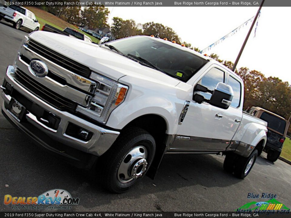 2019 Ford F350 Super Duty King Ranch Crew Cab 4x4 White Platinum / King Ranch Java Photo #30