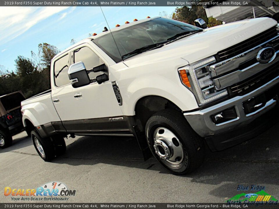 2019 Ford F350 Super Duty King Ranch Crew Cab 4x4 White Platinum / King Ranch Java Photo #31