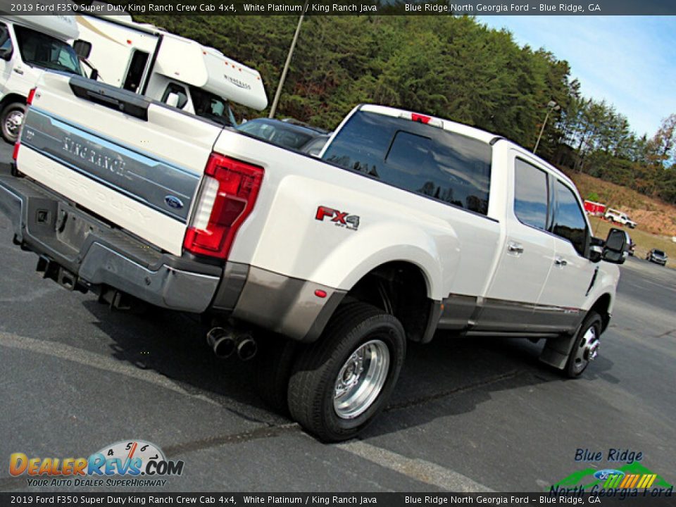 2019 Ford F350 Super Duty King Ranch Crew Cab 4x4 White Platinum / King Ranch Java Photo #32