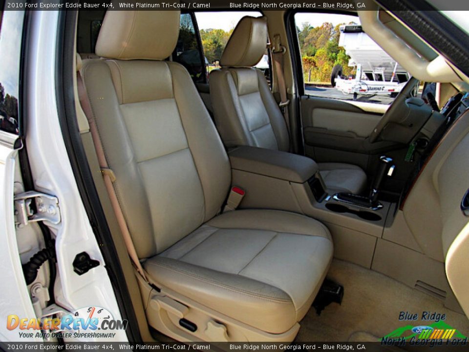 2010 Ford Explorer Eddie Bauer 4x4 White Platinum Tri-Coat / Camel Photo #12