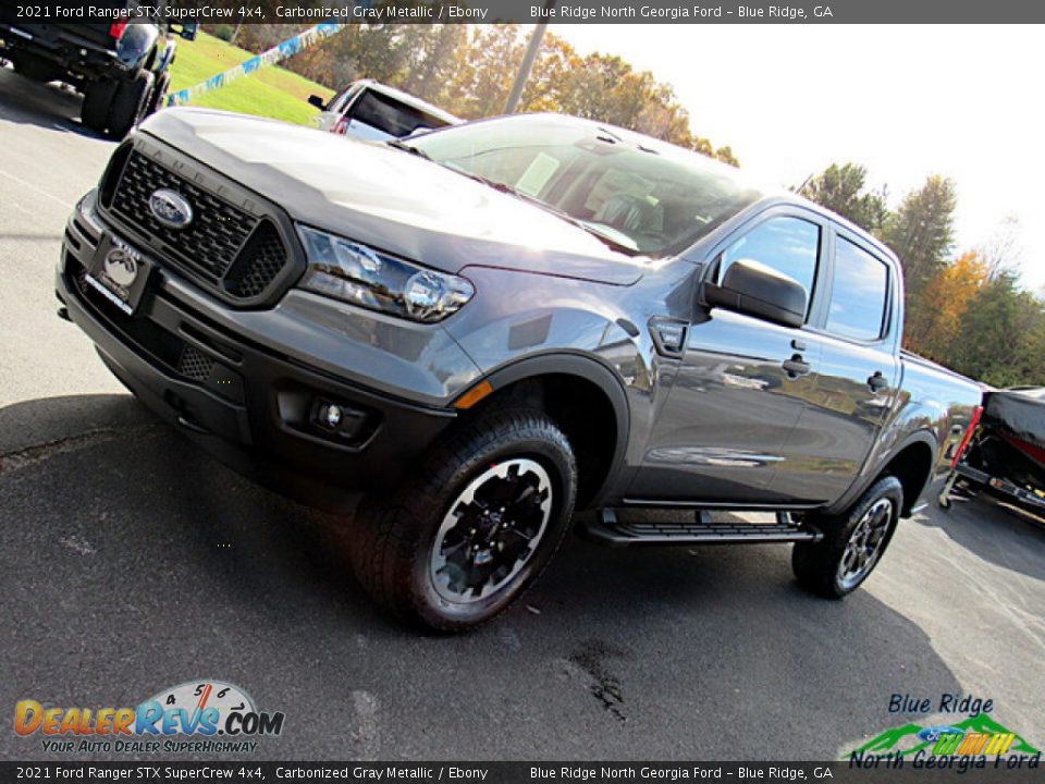 2021 Ford Ranger STX SuperCrew 4x4 Carbonized Gray Metallic / Ebony Photo #26