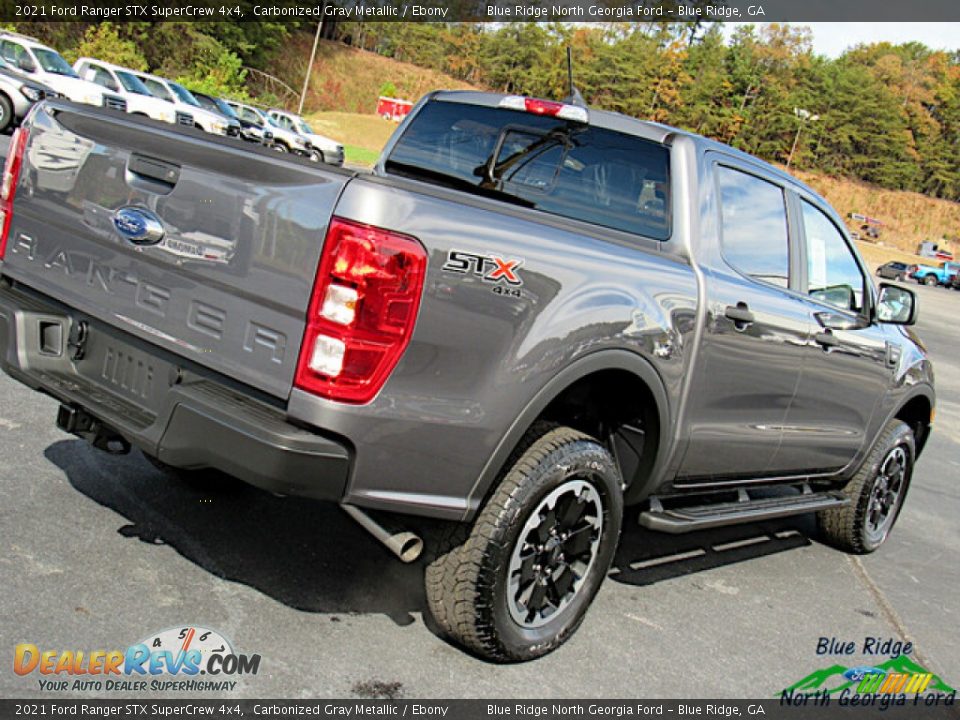 2021 Ford Ranger STX SuperCrew 4x4 Carbonized Gray Metallic / Ebony Photo #28