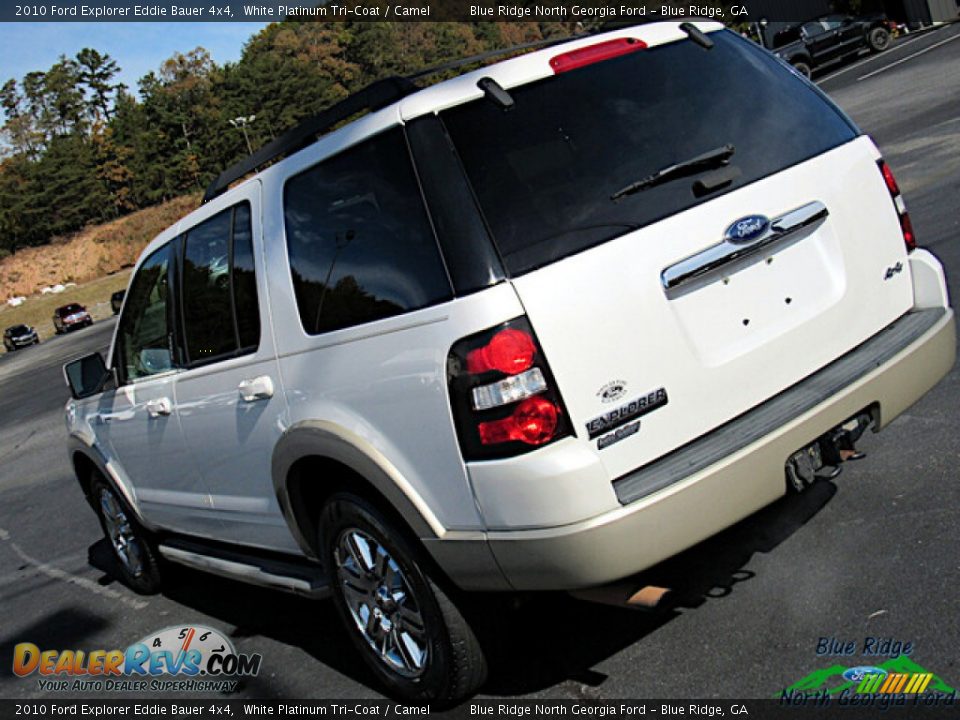 2010 Ford Explorer Eddie Bauer 4x4 White Platinum Tri-Coat / Camel Photo #29