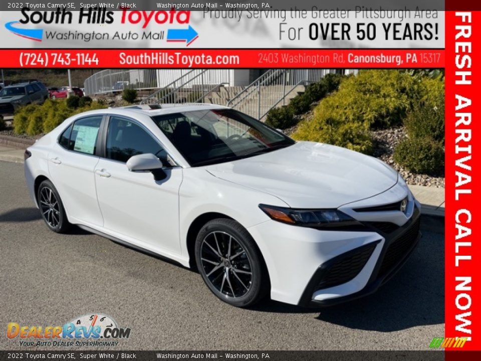 2022 Toyota Camry SE Super White / Black Photo #1