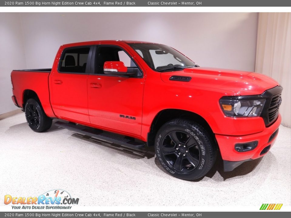 2020 Ram 1500 Big Horn Night Edition Crew Cab 4x4 Flame Red / Black Photo #1