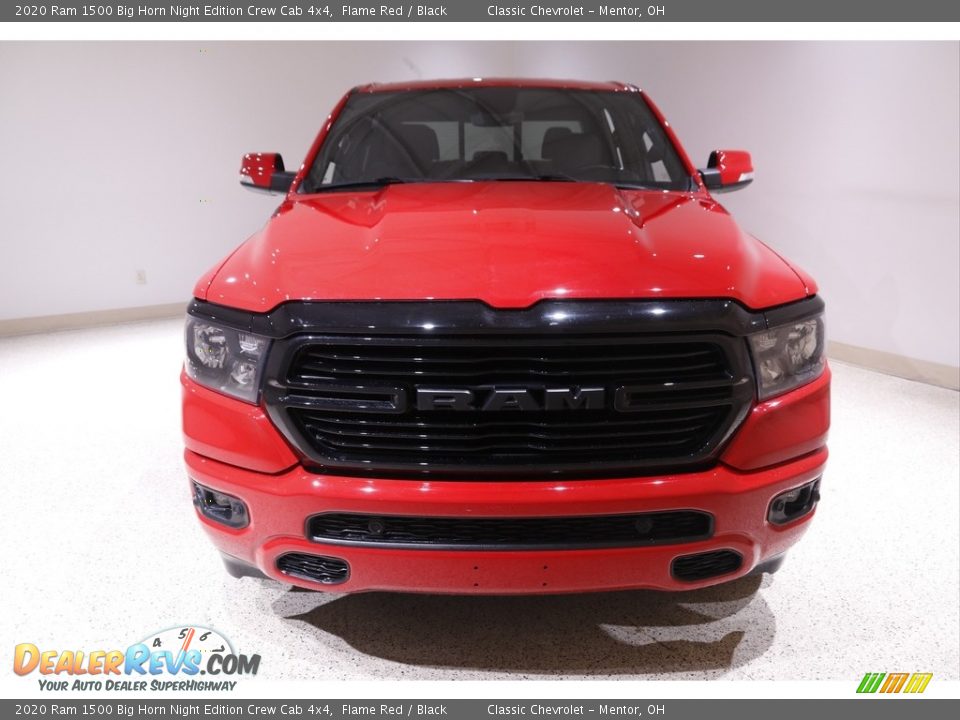 2020 Ram 1500 Big Horn Night Edition Crew Cab 4x4 Flame Red / Black Photo #2