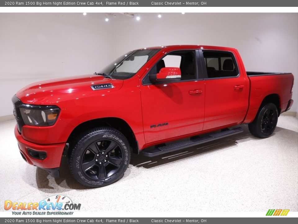 2020 Ram 1500 Big Horn Night Edition Crew Cab 4x4 Flame Red / Black Photo #3