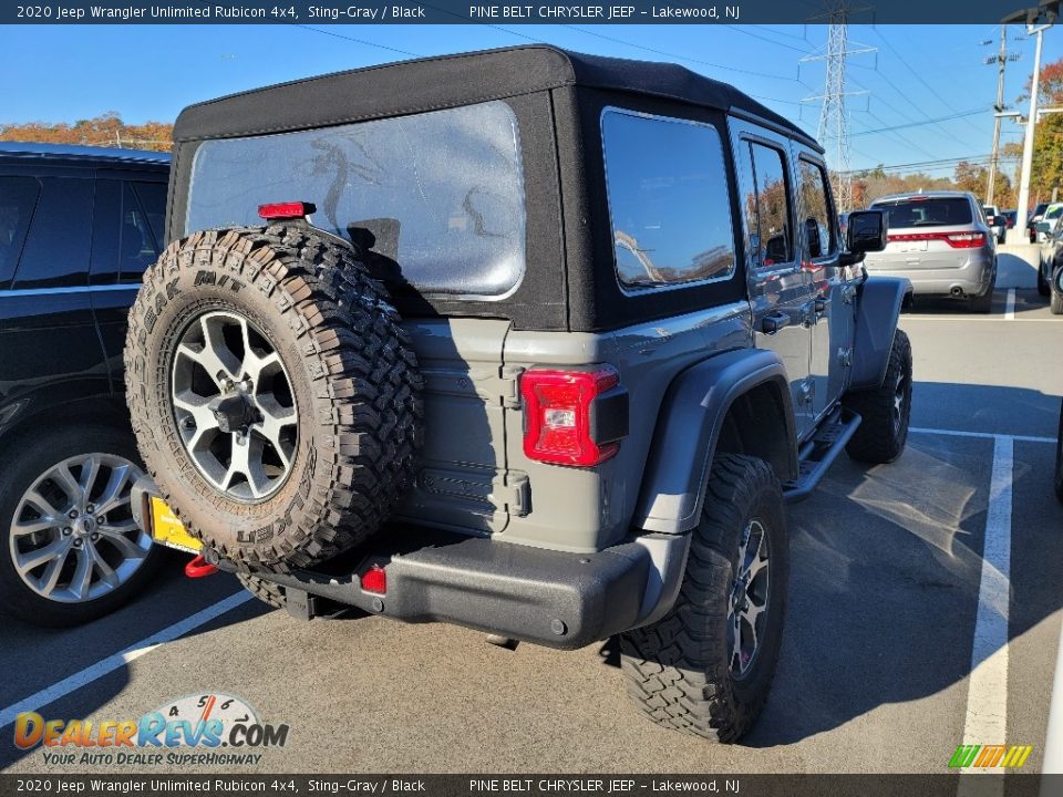 2020 Jeep Wrangler Unlimited Rubicon 4x4 Sting-Gray / Black Photo #4