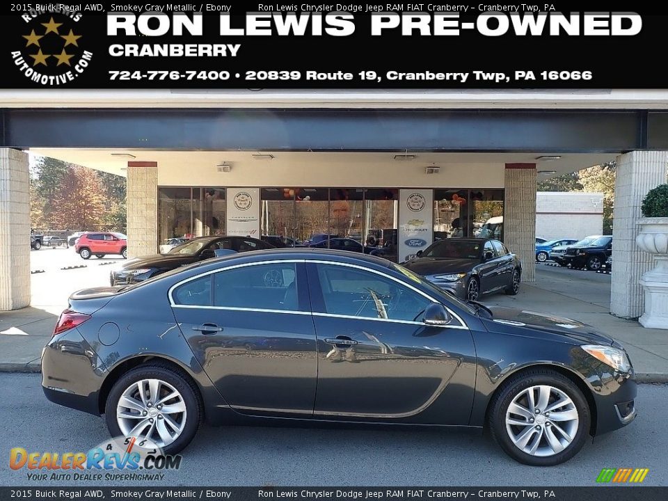 2015 Buick Regal AWD Smokey Gray Metallic / Ebony Photo #1