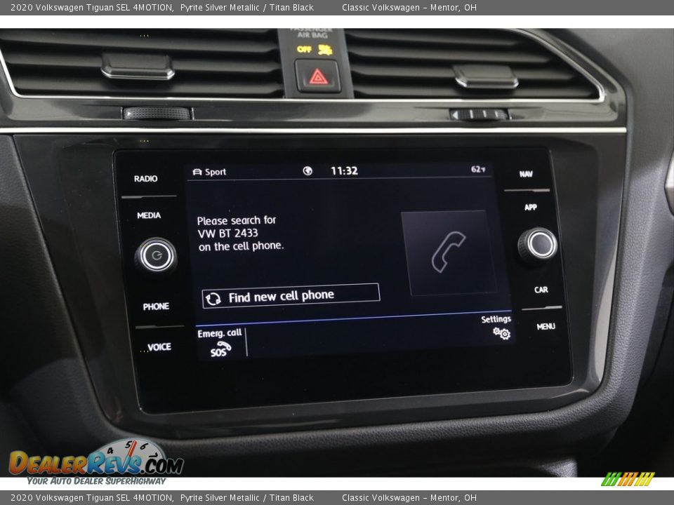 2020 Volkswagen Tiguan SEL 4MOTION Pyrite Silver Metallic / Titan Black Photo #11
