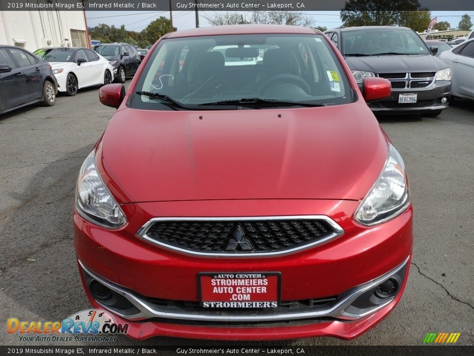 2019 Mitsubishi Mirage ES Infrared Metallic / Black Photo #2