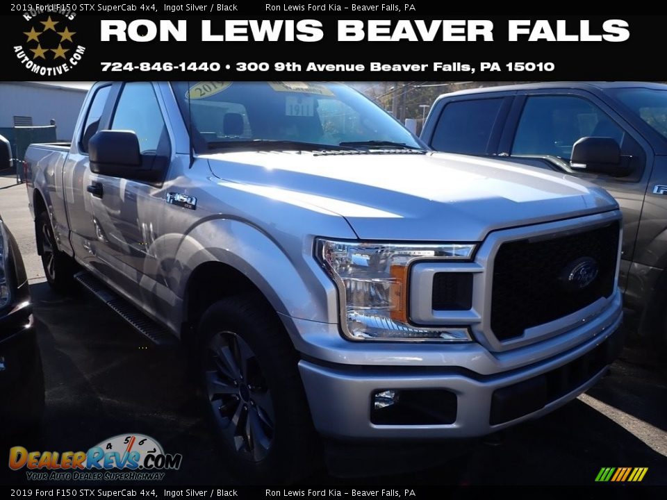 2019 Ford F150 STX SuperCab 4x4 Ingot Silver / Black Photo #1