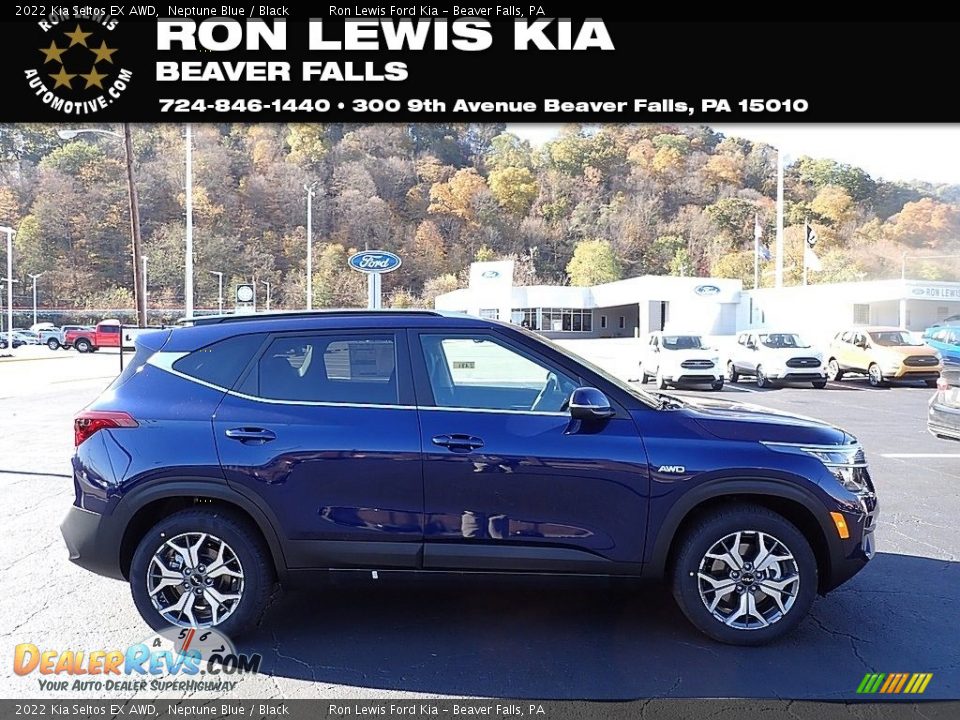 2022 Kia Seltos EX AWD Neptune Blue / Black Photo #1
