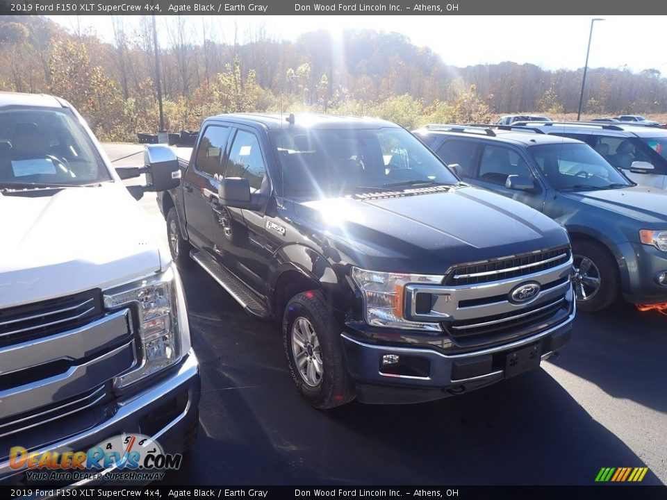 2019 Ford F150 XLT SuperCrew 4x4 Agate Black / Earth Gray Photo #2