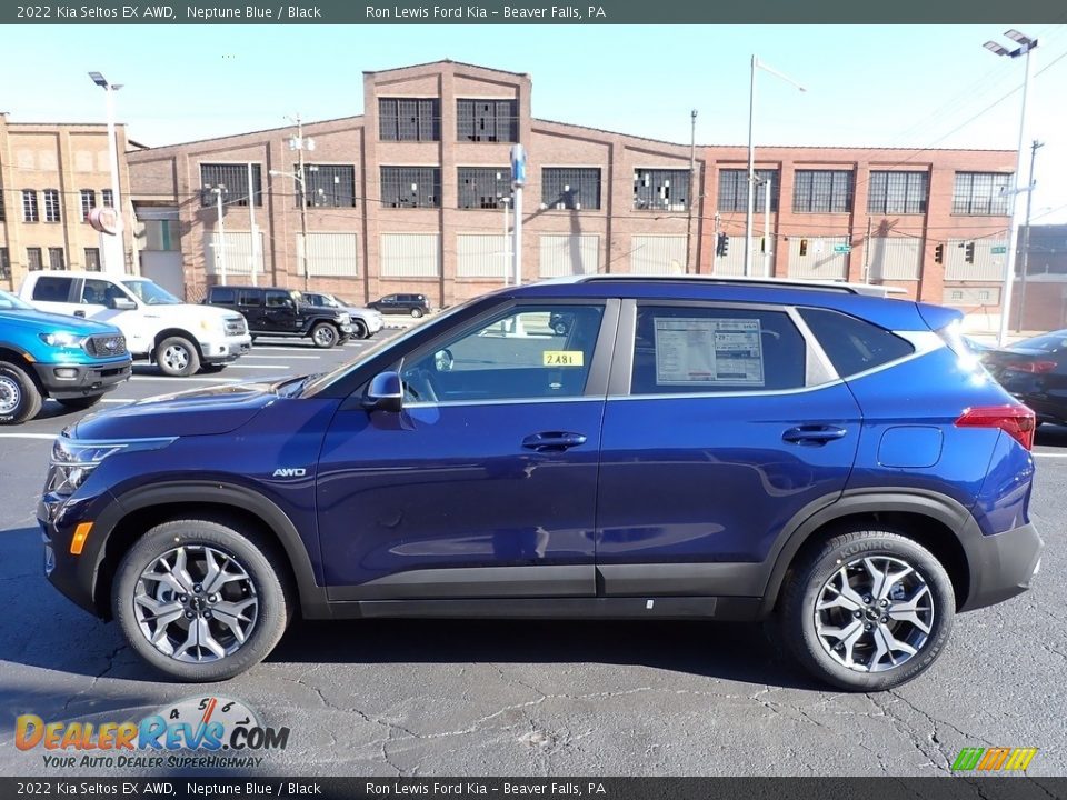 2022 Kia Seltos EX AWD Neptune Blue / Black Photo #6