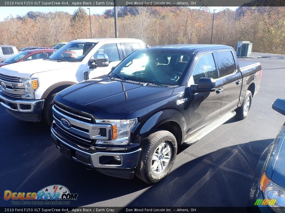 2019 Ford F150 XLT SuperCrew 4x4 Agate Black / Earth Gray Photo #7
