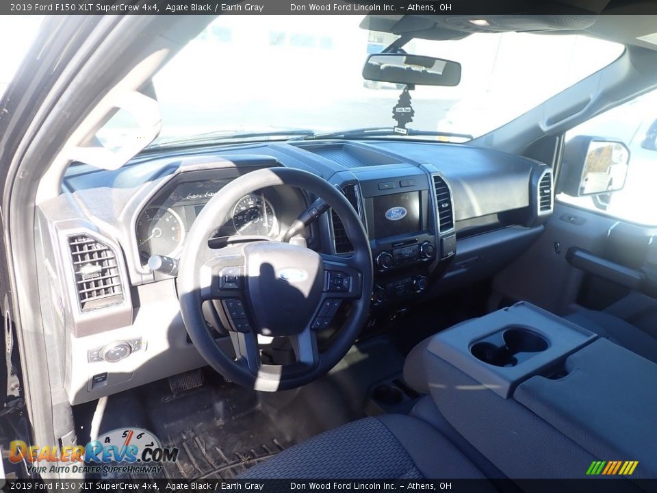 2019 Ford F150 XLT SuperCrew 4x4 Agate Black / Earth Gray Photo #12
