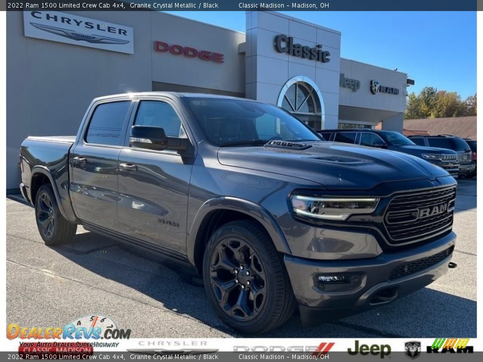 2022 Ram 1500 Limited Crew Cab 4x4 Granite Crystal Metallic / Black Photo #1