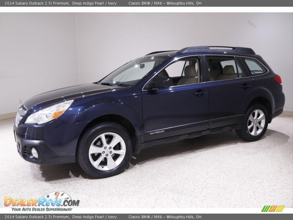 2014 Subaru Outback 2.5i Premium Deep Indigo Pearl / Ivory Photo #3