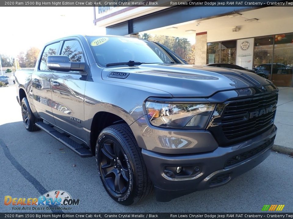 2020 Ram 1500 Big Horn Night Edition Crew Cab 4x4 Granite Crystal Metallic / Black Photo #8