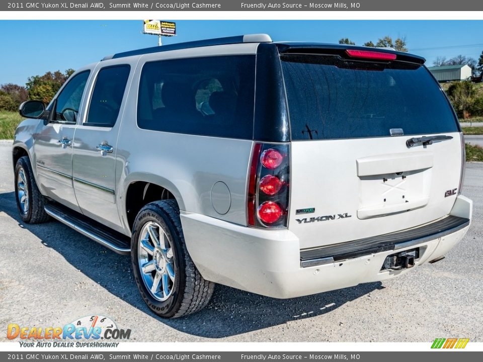 2011 GMC Yukon XL Denali AWD Summit White / Cocoa/Light Cashmere Photo #6