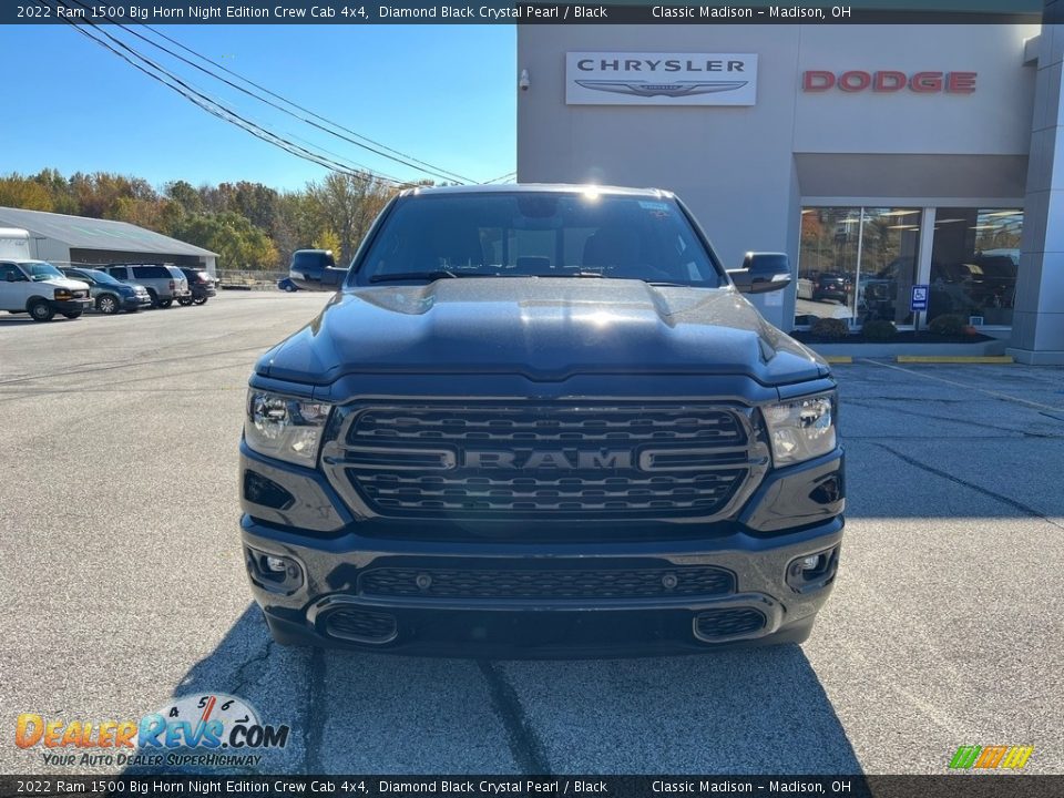 2022 Ram 1500 Big Horn Night Edition Crew Cab 4x4 Diamond Black Crystal Pearl / Black Photo #7