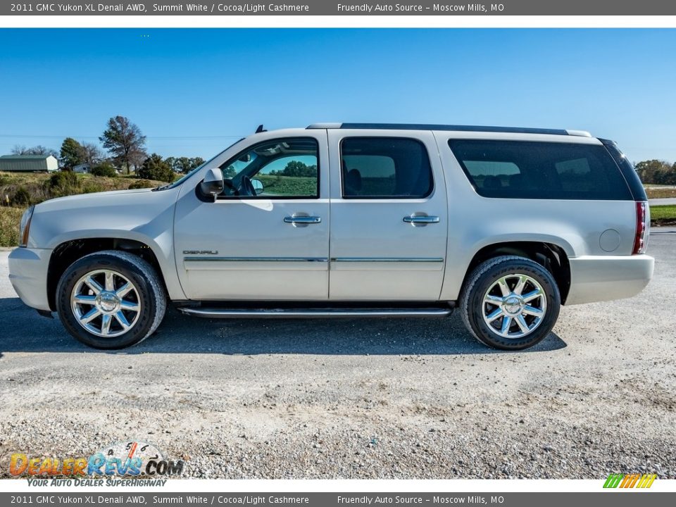 2011 GMC Yukon XL Denali AWD Summit White / Cocoa/Light Cashmere Photo #7