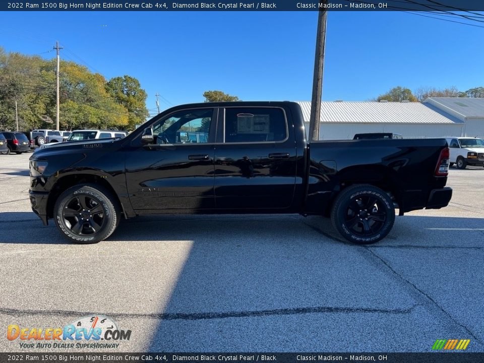 2022 Ram 1500 Big Horn Night Edition Crew Cab 4x4 Diamond Black Crystal Pearl / Black Photo #8