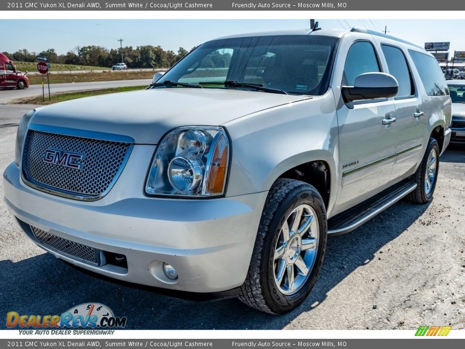 2011 GMC Yukon XL Denali AWD Summit White / Cocoa/Light Cashmere Photo #8