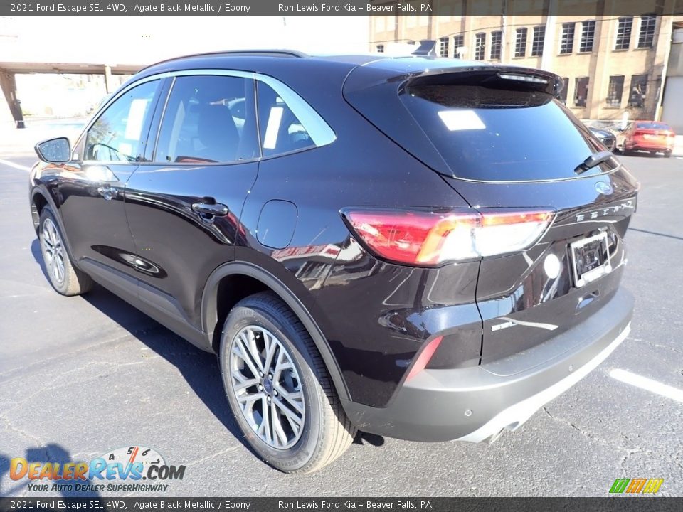 2021 Ford Escape SEL 4WD Agate Black Metallic / Ebony Photo #5