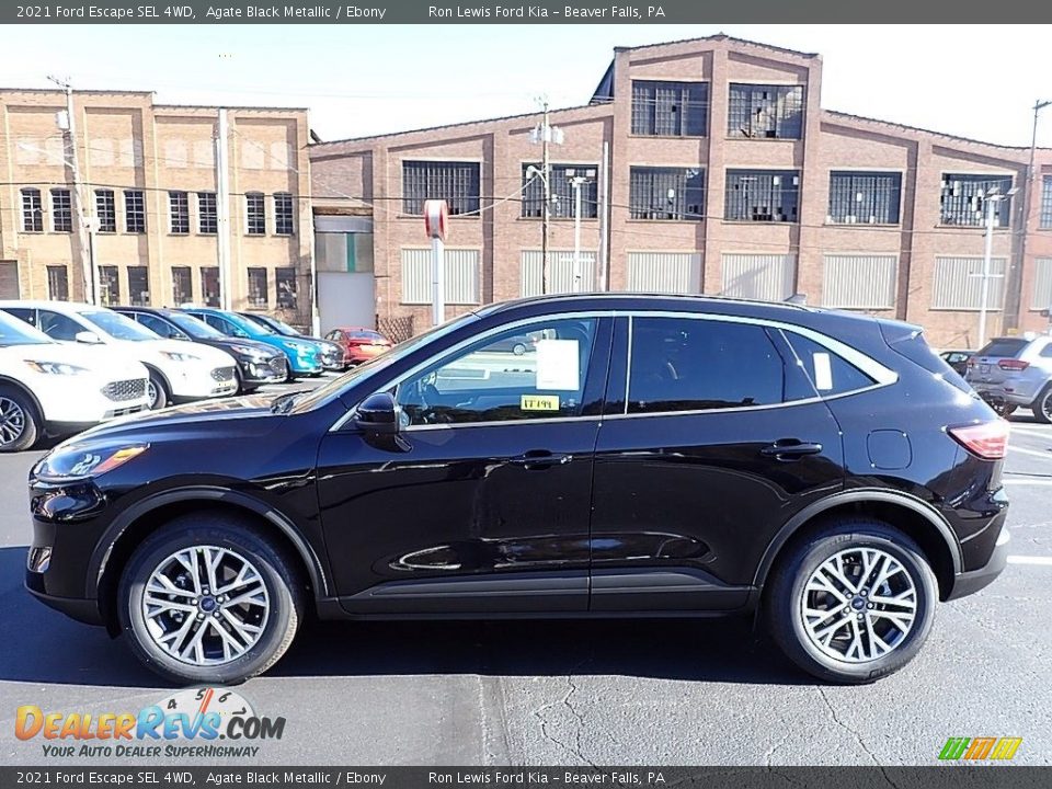 2021 Ford Escape SEL 4WD Agate Black Metallic / Ebony Photo #6