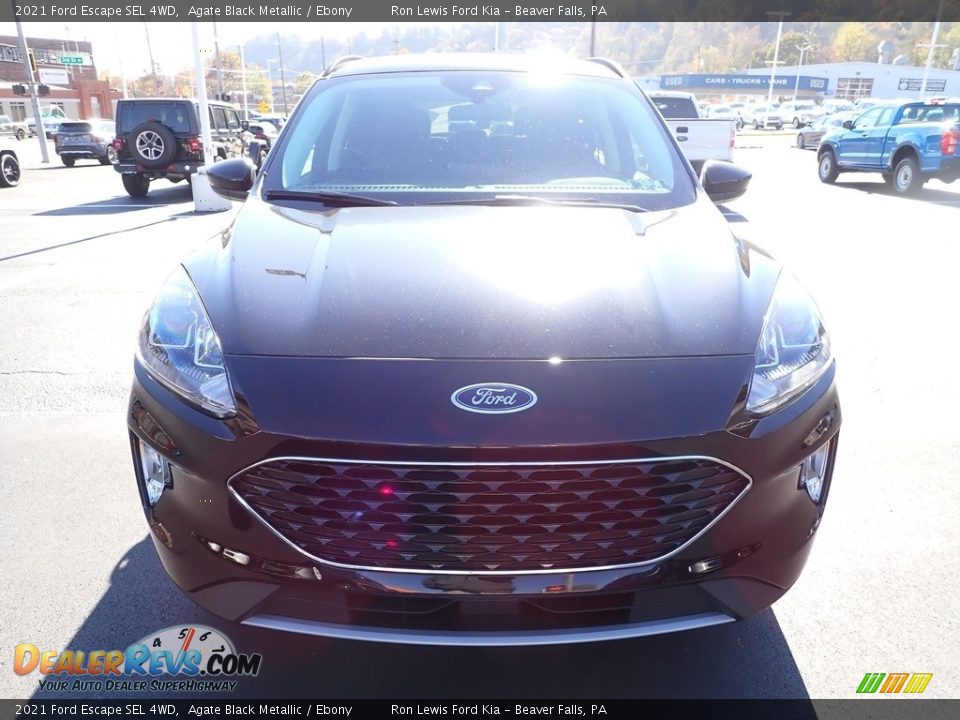 2021 Ford Escape SEL 4WD Agate Black Metallic / Ebony Photo #8