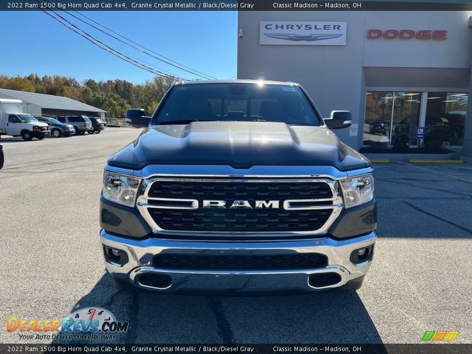 2022 Ram 1500 Big Horn Quad Cab 4x4 Granite Crystal Metallic / Black/Diesel Gray Photo #7