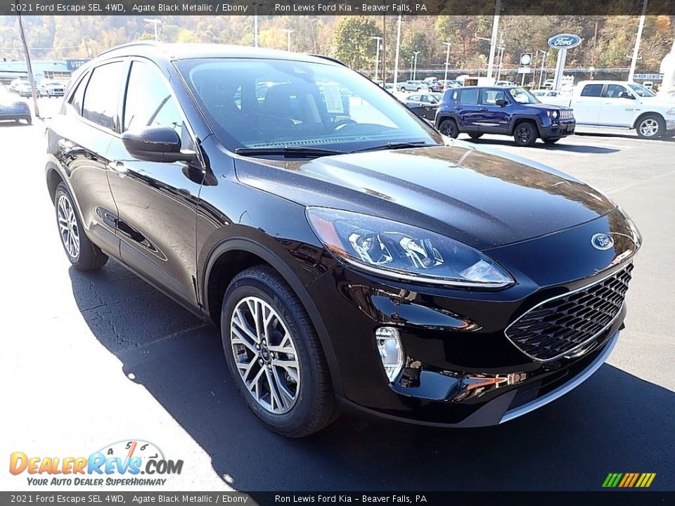 2021 Ford Escape SEL 4WD Agate Black Metallic / Ebony Photo #9