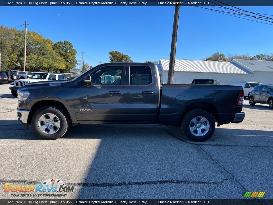 2022 Ram 1500 Big Horn Quad Cab 4x4 Granite Crystal Metallic / Black/Diesel Gray Photo #8