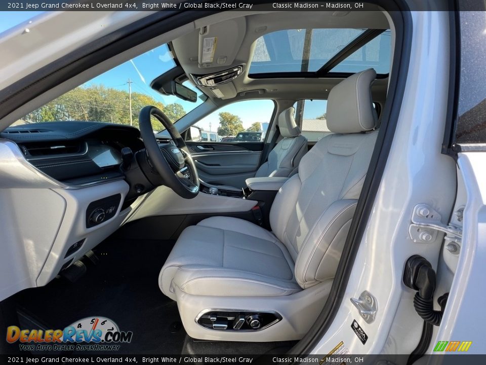 2021 Jeep Grand Cherokee L Overland 4x4 Bright White / Global Black/Steel Gray Photo #2