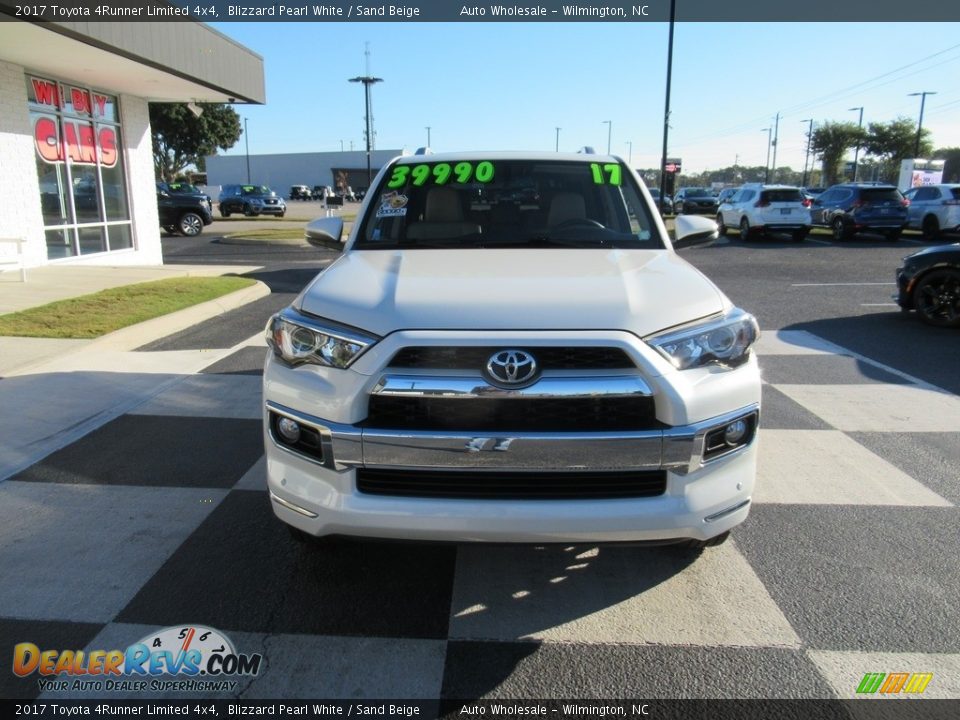 2017 Toyota 4Runner Limited 4x4 Blizzard Pearl White / Sand Beige Photo #2